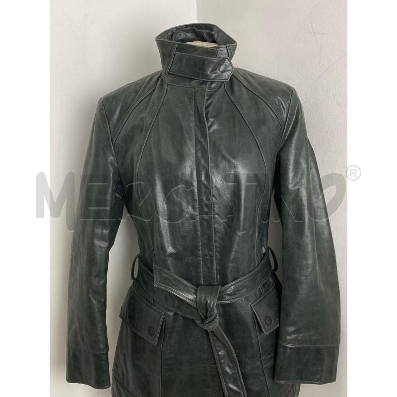CAPPOTTO DONNA TRUSSARDI VERDE PELLE | Mercatino dell'Usato Torino c.so traiano 2