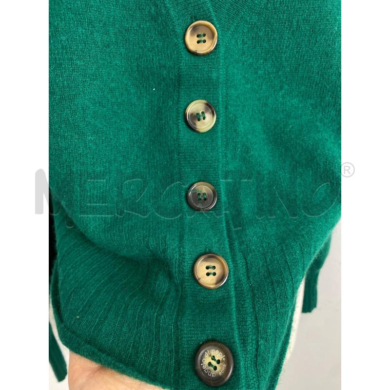 CARDIGAN DONNA ABSOLUT CASHMERE VERDE  | Mercatino dell'Usato Torino c.so traiano 2