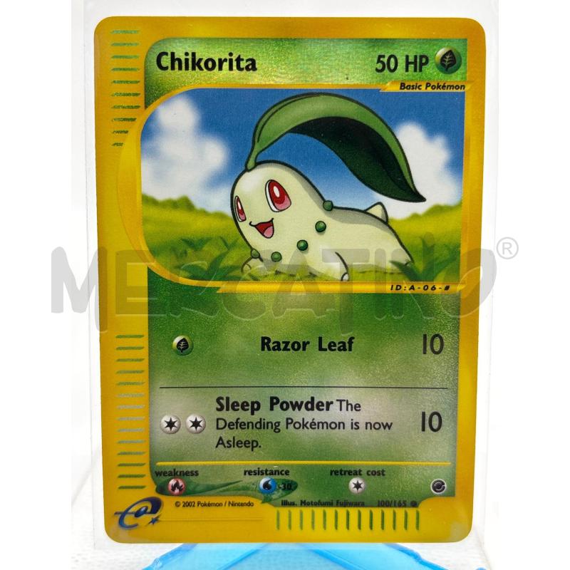 CARTA POKEMON CHIKORITA REVERSE HOLO EXPEDITION 100 / 165 | Mercatino dell'Usato Torino c.so traiano 1