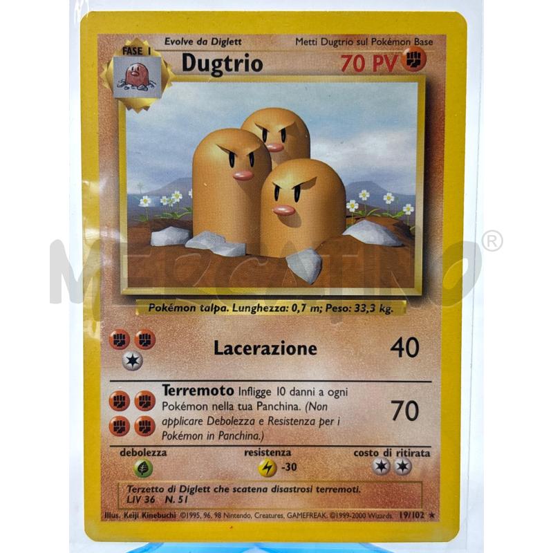 CARTA POKEMON DUGTRIO 19 / 102 SET BASE | Mercatino dell'Usato Torino c.so traiano 1