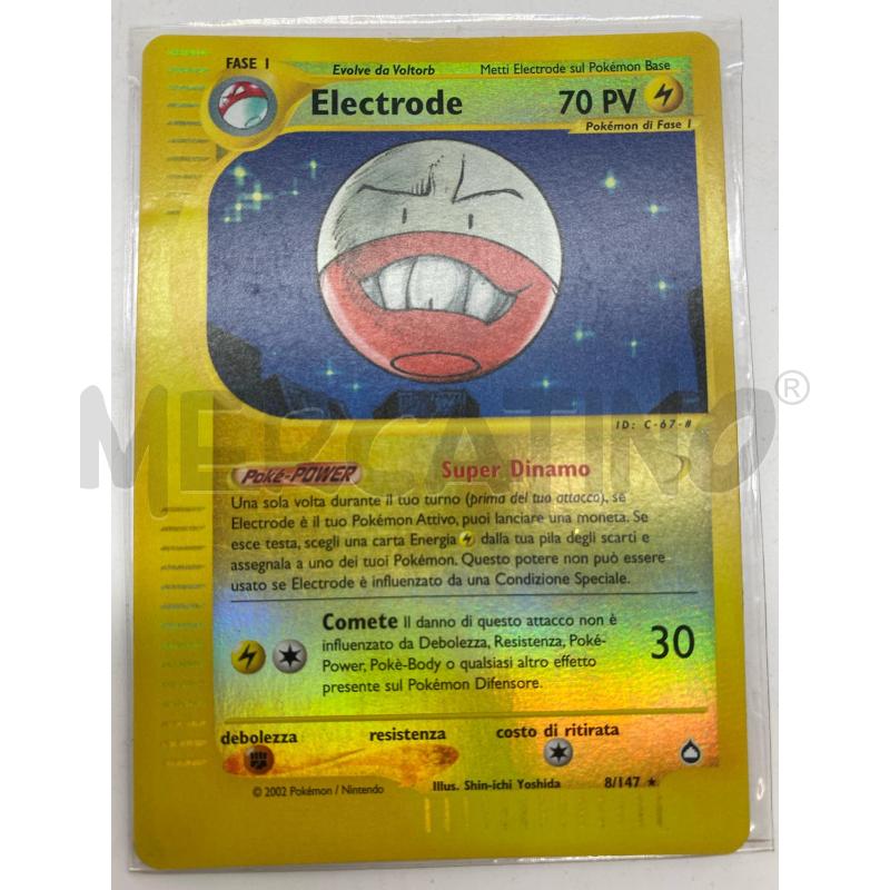 CARTA POKEMON ELECTRODE 8 / 147 REVERSE HOLO | Mercatino dell'Usato Torino c.so traiano 1
