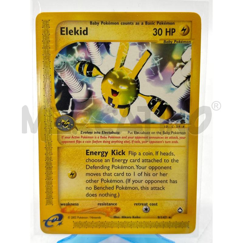 CARTA POKEMON ELEKID 9 / 147 AQUAPOLIS  | Mercatino dell'Usato Torino c.so traiano 1