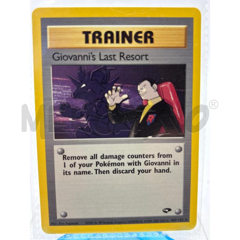CARTA POKEMON GIOVANNI'S LAST RESORT GYM CHALLENGE 105 / 132  | Mercatino dell'Usato Torino c.so traiano 1