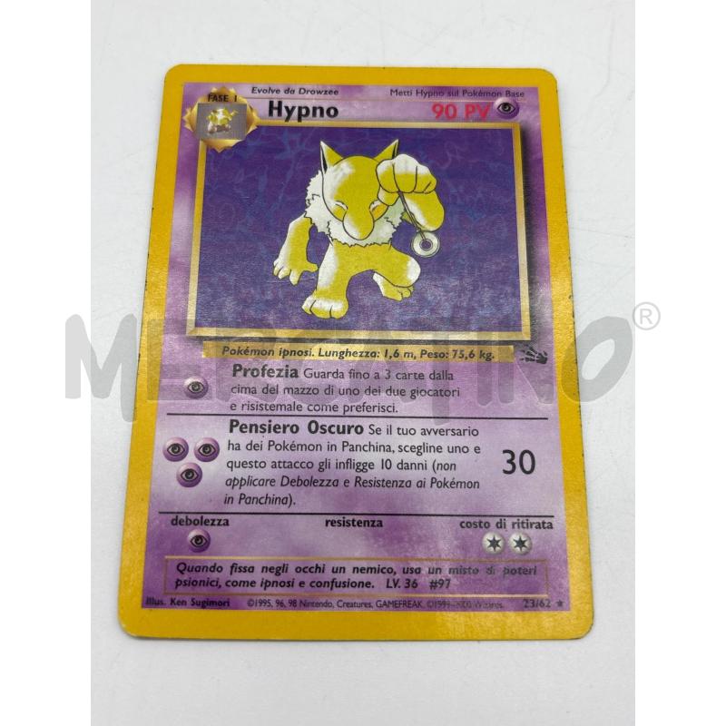 CARTA POKEMON HYPNO 23 / 62  | Mercatino dell'Usato Torino c.so traiano 1