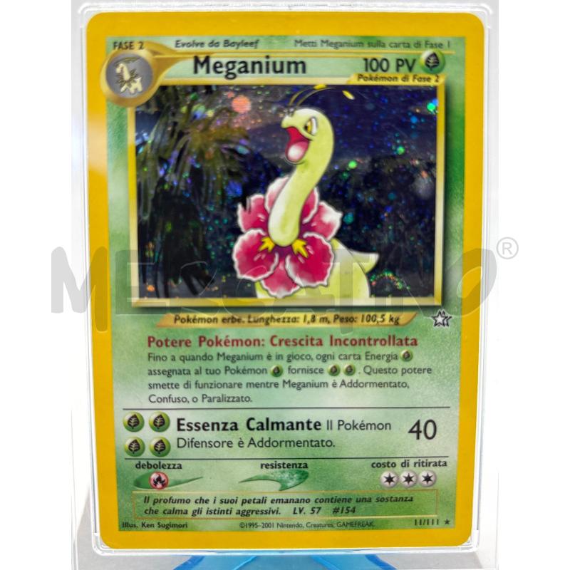 CARTA POKEMON MEGANIUM HOLO NEO REVELATION 11 / 111 GRAAD 6.5 | Mercatino dell'Usato Torino c.so traiano 4