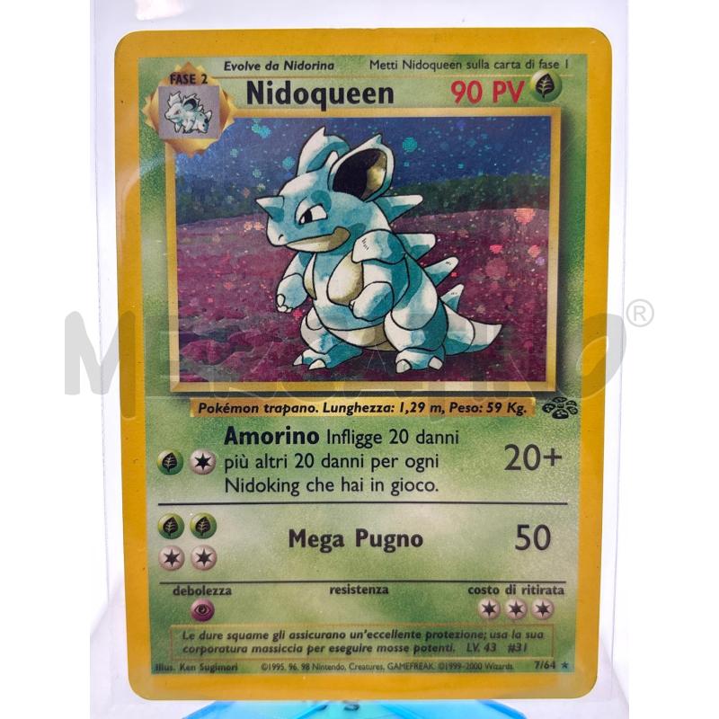 CARTA POKEMON NIDOQUEEN HOLO JUNGLE 7 / 64 | Mercatino dell'Usato Torino c.so traiano 1