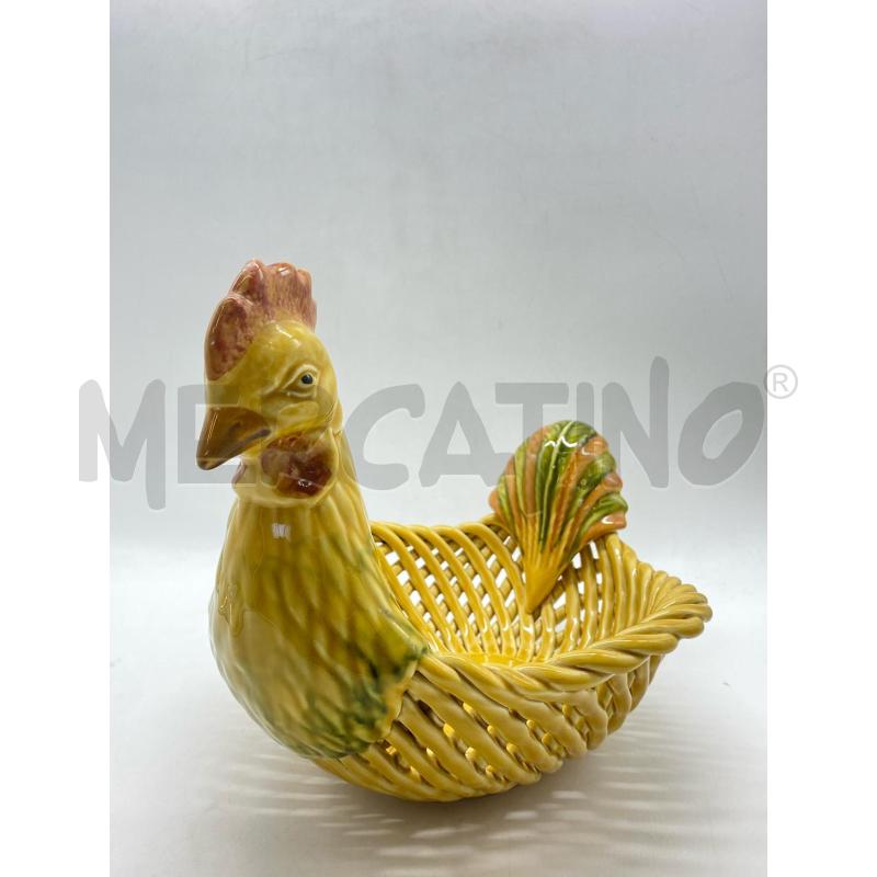 CESTO GALLINA CERAMICA VIETRI | Mercatino dell'Usato Torino c.so traiano 1