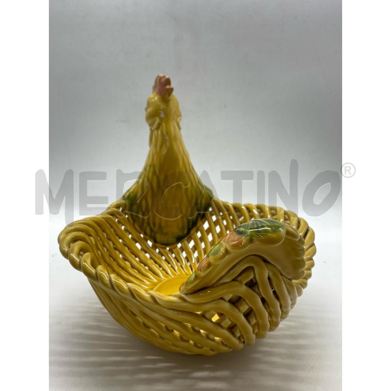 CESTO GALLINA CERAMICA VIETRI | Mercatino dell'Usato Torino c.so traiano 2