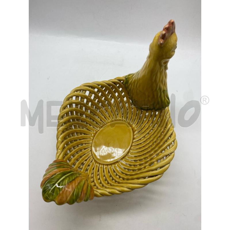 CESTO GALLINA CERAMICA VIETRI | Mercatino dell'Usato Torino c.so traiano 3