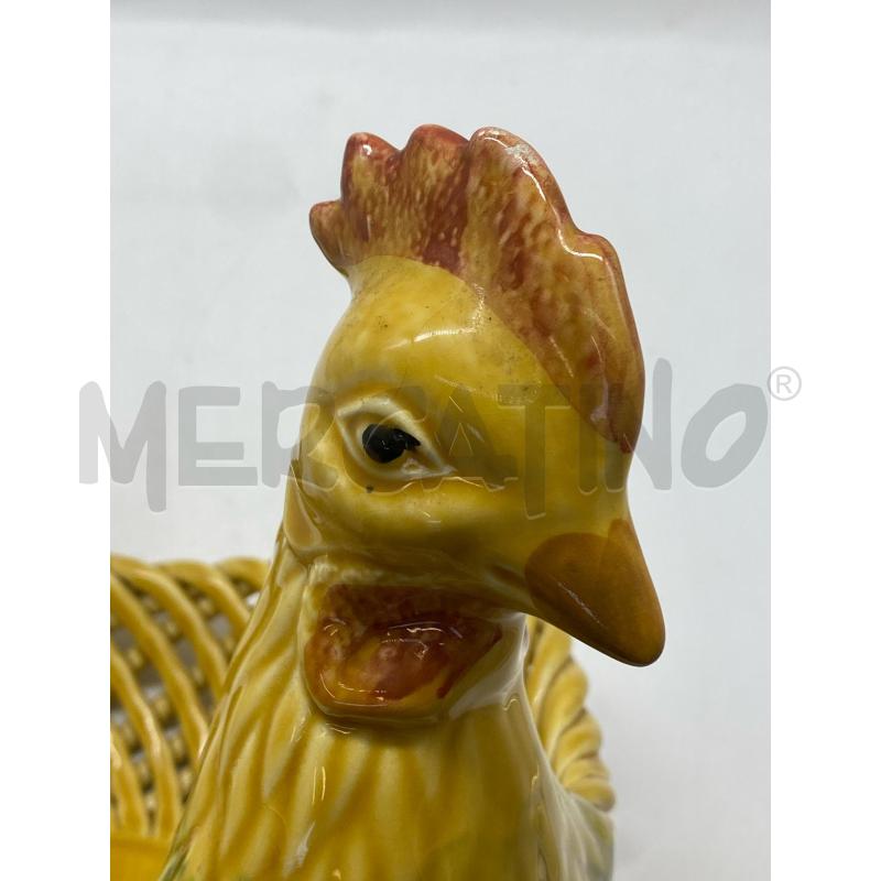 CESTO GALLINA CERAMICA VIETRI | Mercatino dell'Usato Torino c.so traiano 5
