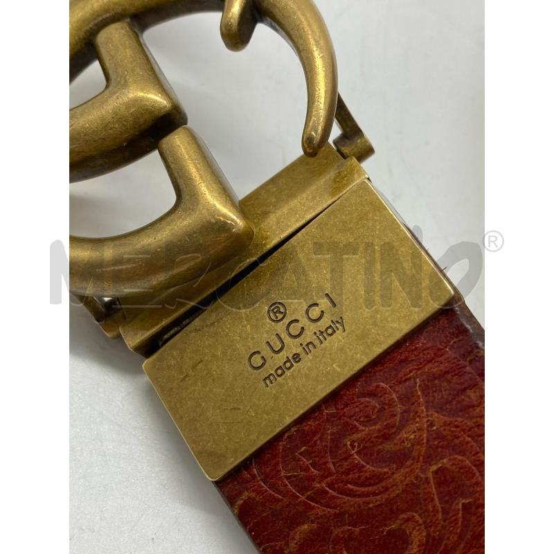 CINTURA DONNA GUCCI PELLE MARRONE DECORATA | Mercatino dell'Usato Torino c.so traiano 4