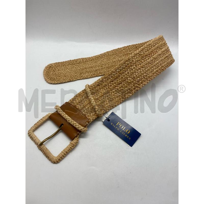 CINTURA DONNA RALPH LAUREN RAFFIA PELLE NATUR | Mercatino dell'Usato Torino c.so traiano 1