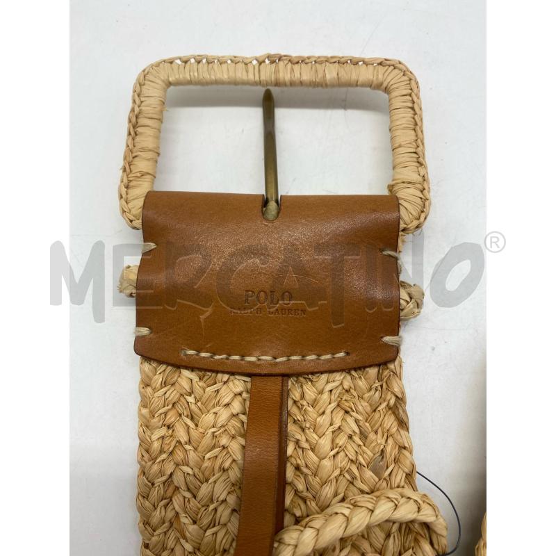 CINTURA DONNA RALPH LAUREN RAFFIA PELLE NATUR | Mercatino dell'Usato Torino c.so traiano 3