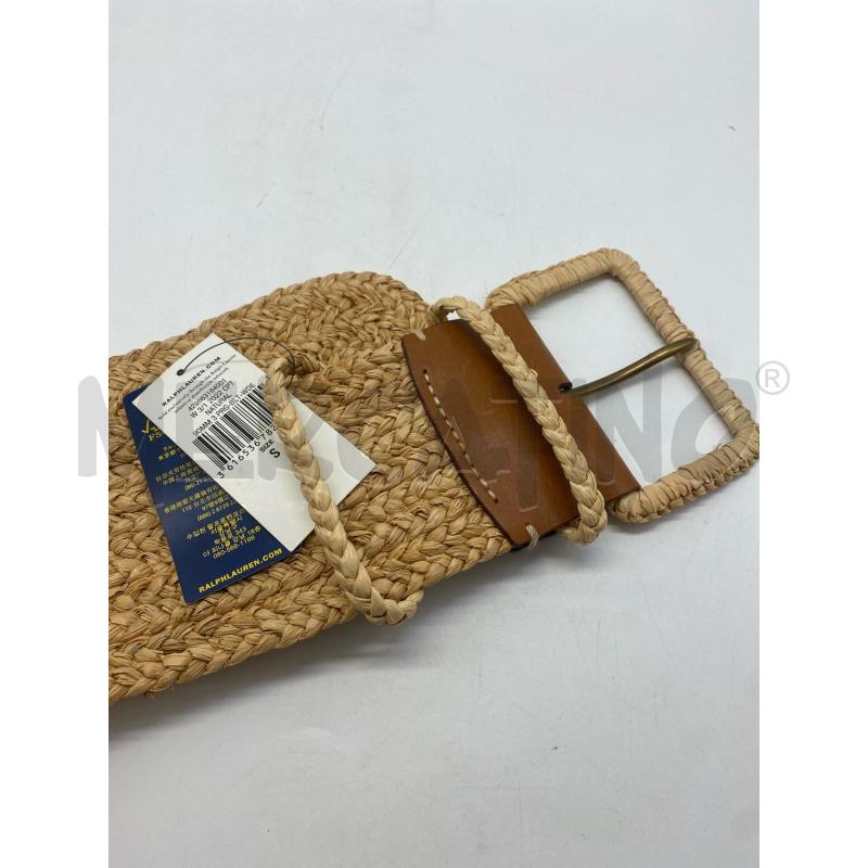 CINTURA DONNA RALPH LAUREN RAFFIA PELLE NATUR | Mercatino dell'Usato Torino c.so traiano 4