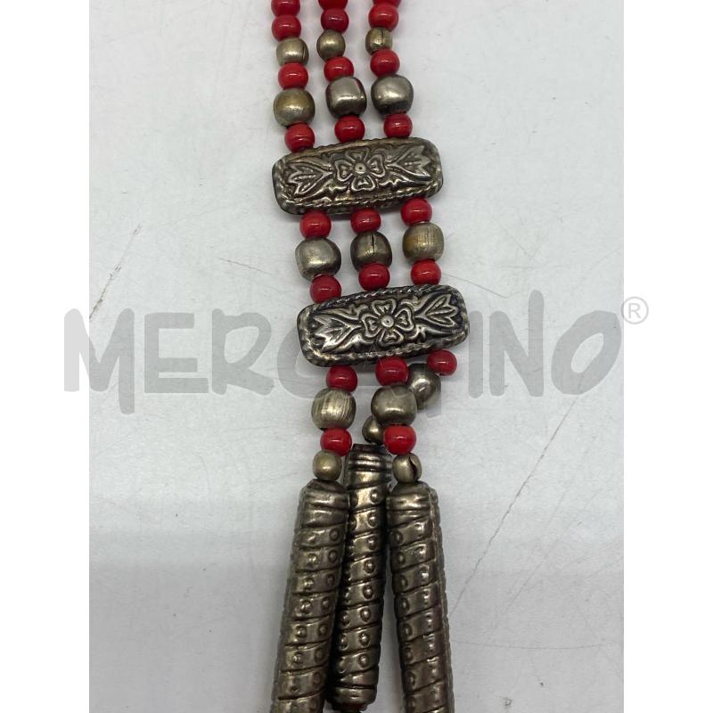 COLLANA ETNICA CON CORALLO | Mercatino dell'Usato Torino c.so traiano 5