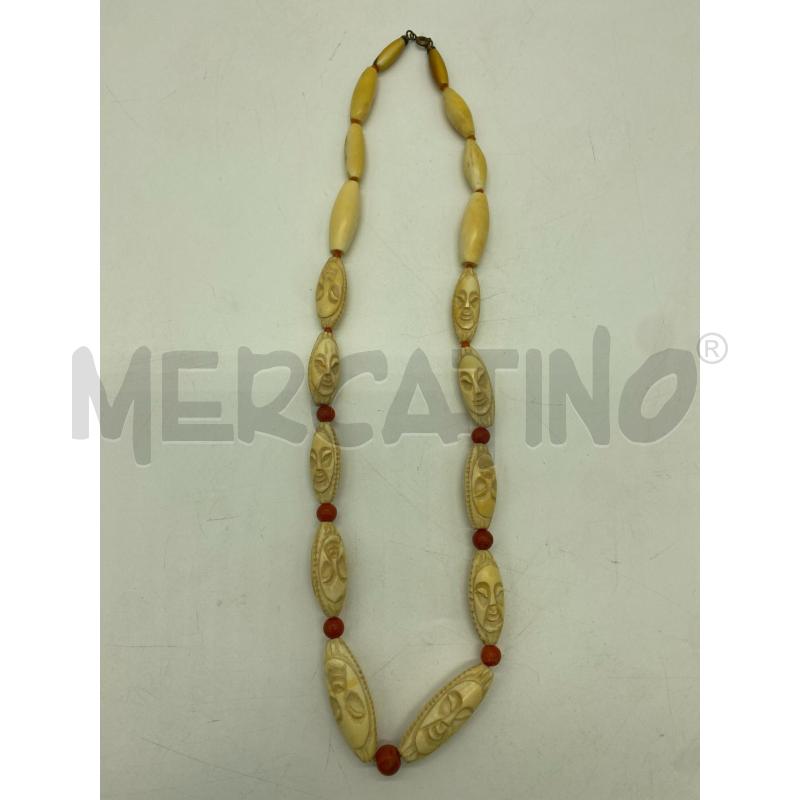 COLLANA OSSO E CORALLO | Mercatino dell'Usato Torino c.so traiano 1