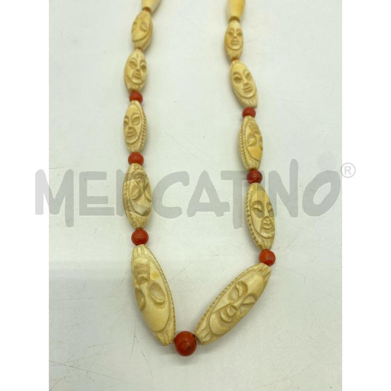 COLLANA OSSO E CORALLO | Mercatino dell'Usato Torino c.so traiano 2
