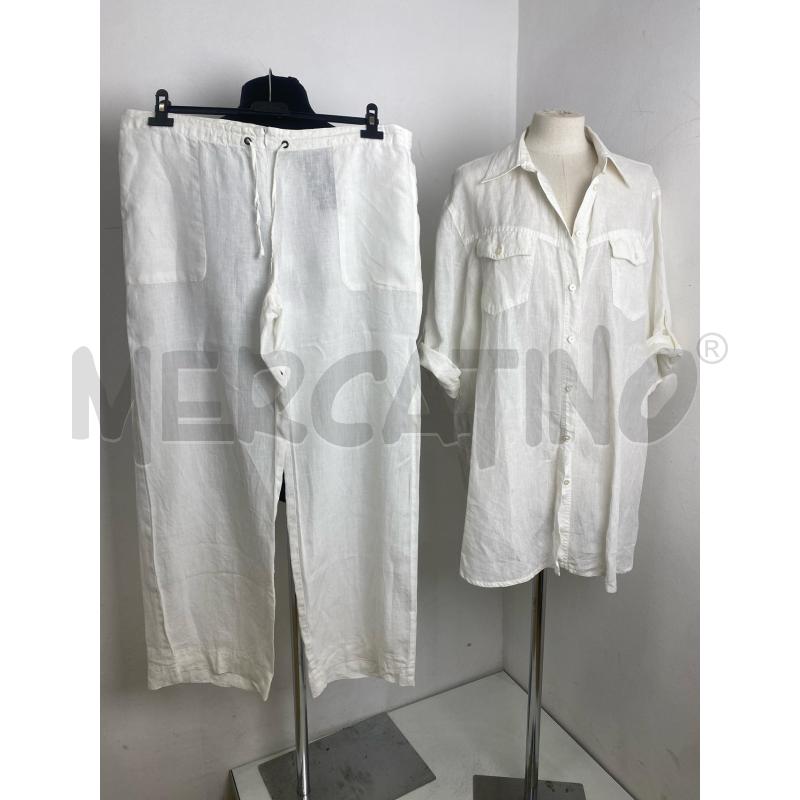 COMPLETO DONNA MARELLA PURO LINO BIANCO | Mercatino dell'Usato Torino c.so traiano 1