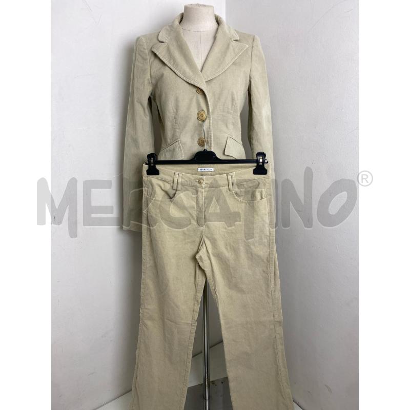 COMPLETO DONNA MARELLA VELLUTO BEIGE | Mercatino dell'Usato Torino c.so traiano 1