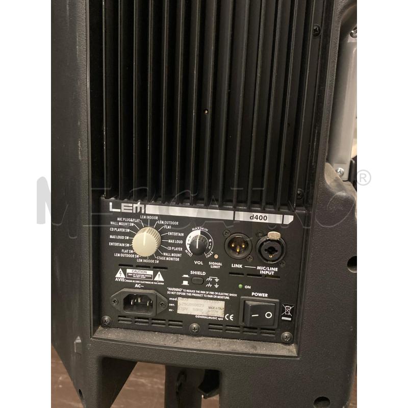 COPPIA CASSE AMPLIFICATE LEM D400A | Mercatino dell'Usato Torino c.so traiano 3