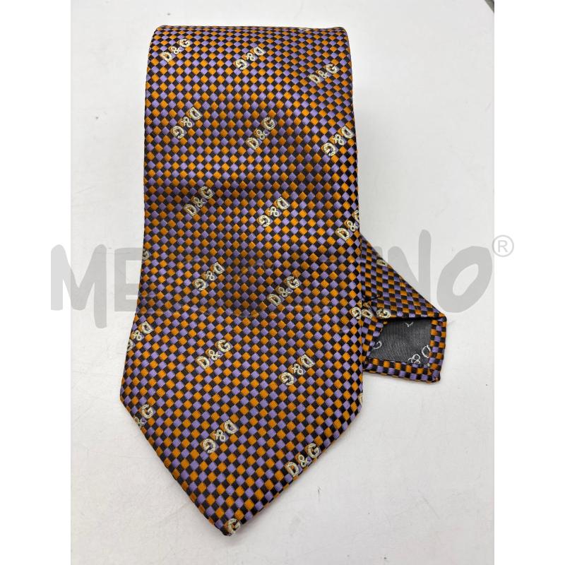 CRAVATTA DOLCE&GABBANA ARANCIO VIOLA | Mercatino dell'Usato Torino c.so traiano 1