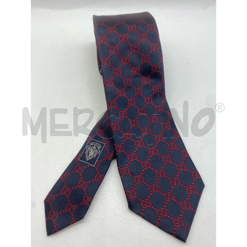 CRAVATTA GUCCI BLU ROSSO | Mercatino dell'Usato Torino c.so traiano 1