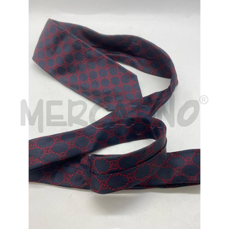 CRAVATTA GUCCI BLU ROSSO | Mercatino dell'Usato Torino c.so traiano 4