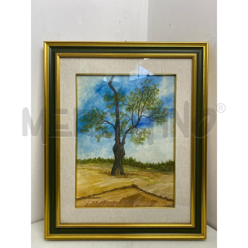 DIPINTO DIEGO GIORDANO PAESAGGIO CON ALBERO | Mercatino dell'Usato Torino c.so traiano 1