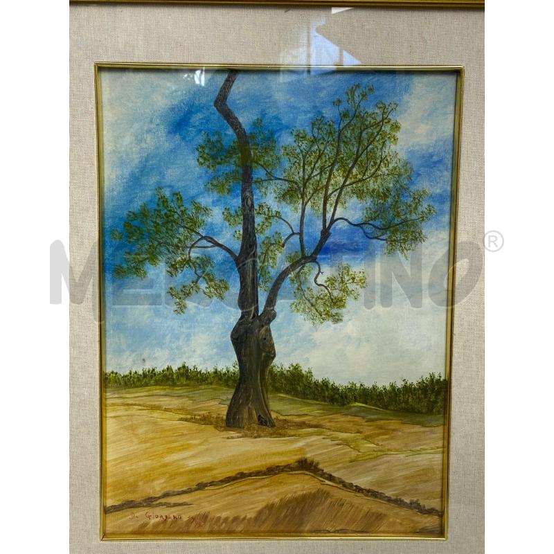DIPINTO DIEGO GIORDANO PAESAGGIO CON ALBERO | Mercatino dell'Usato Torino c.so traiano 2