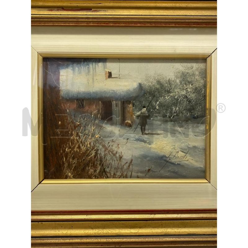 DIPINTO OLIO SU TELA 18X24 GUIDO BORELLI | Mercatino dell'Usato Torino c.so traiano 2