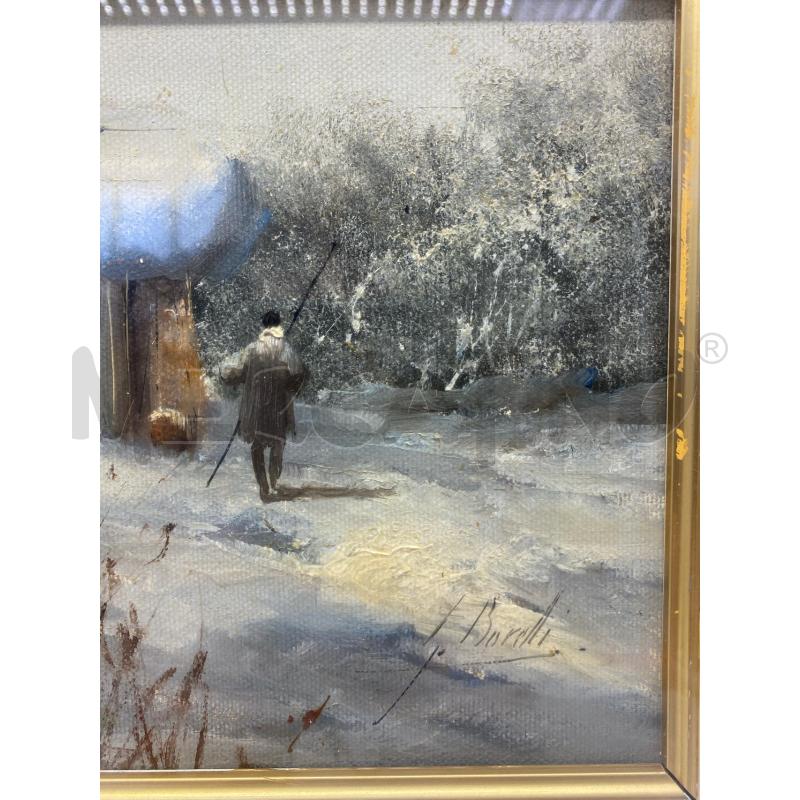 DIPINTO OLIO SU TELA 18X24 GUIDO BORELLI | Mercatino dell'Usato Torino c.so traiano 3