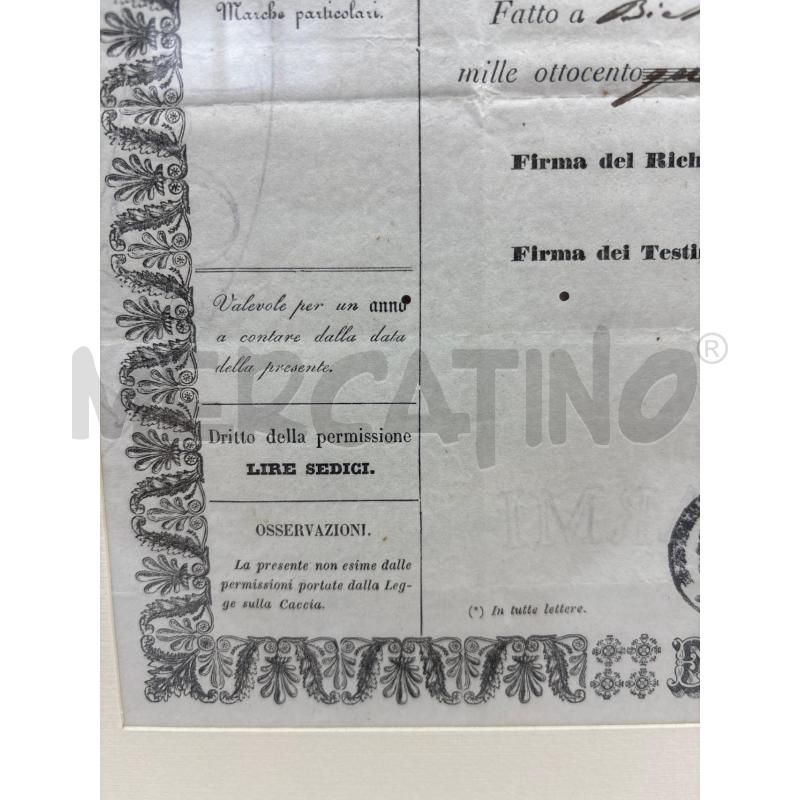 DOCUMENTO MANIFESTO PORTO D'ARMI POLIZIA GENERALE | Mercatino dell'Usato Torino c.so traiano 5