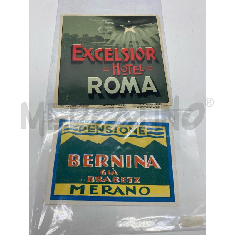 ETICHETTE PER HOTEL PER VALIGIA EXCELSIOR PALAZZO AMBASCIATORI ROMA | Mercatino dell'Usato Torino c.so traiano 3