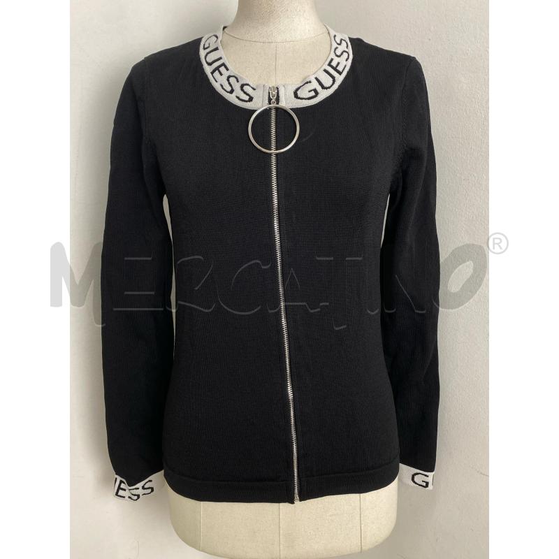 FELPA DONNA GUESS NERA SCRITTE INTERNE | Mercatino dell'Usato Torino c.so traiano 1