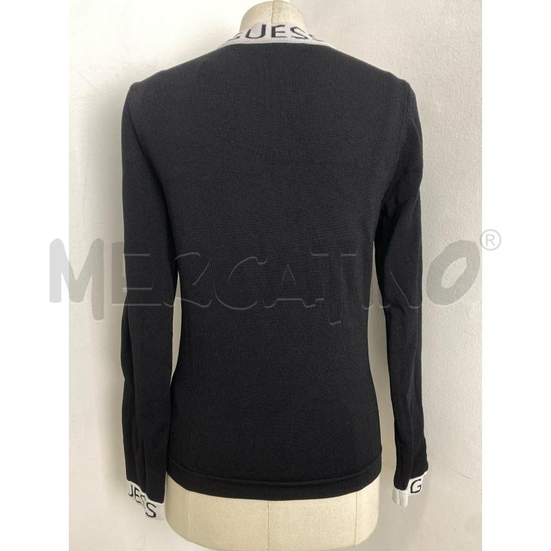 FELPA DONNA GUESS NERA SCRITTE INTERNE | Mercatino dell'Usato Torino c.so traiano 2