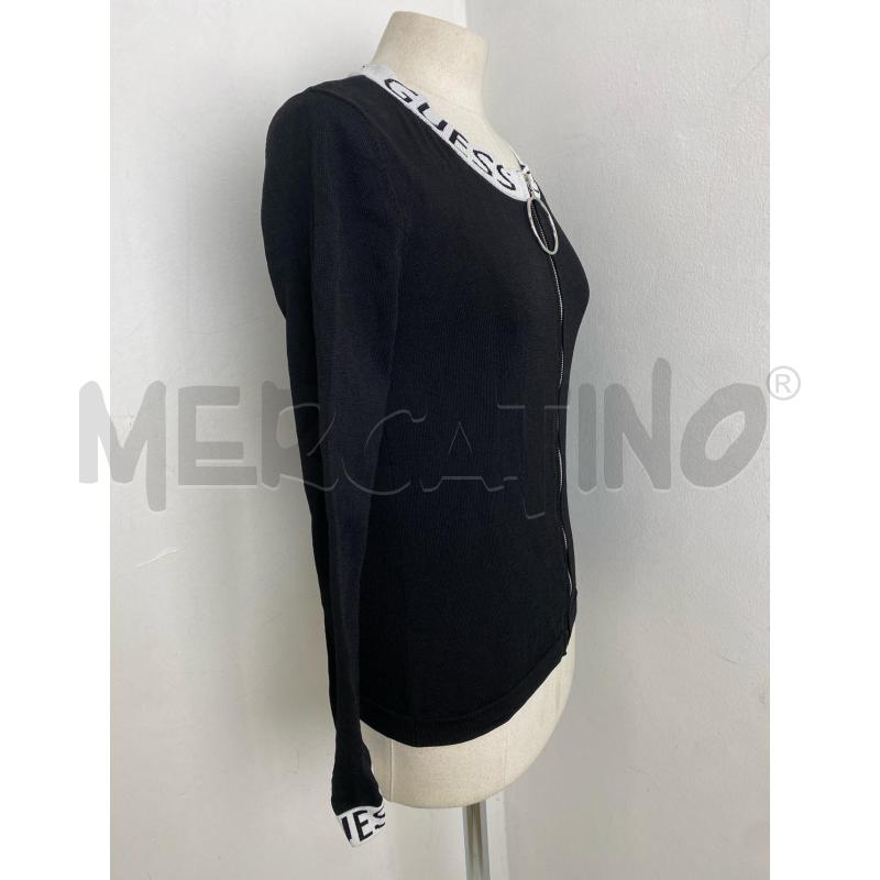 FELPA DONNA GUESS NERA SCRITTE INTERNE | Mercatino dell'Usato Torino c.so traiano 3