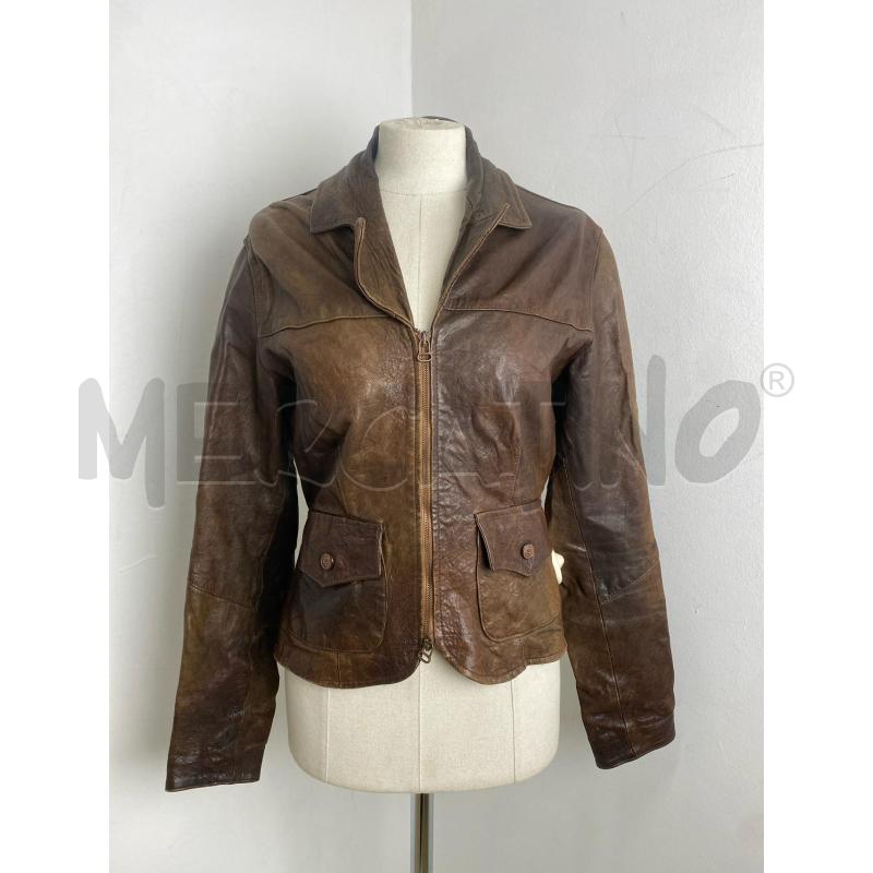 GIACCA DONNA LONDON JACKET SUBWAY PELLE MARRONE | Mercatino dell'Usato Torino c.so traiano 1