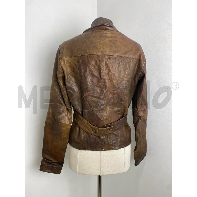 GIACCA DONNA LONDON JACKET SUBWAY PELLE MARRONE | Mercatino dell'Usato Torino c.so traiano 2