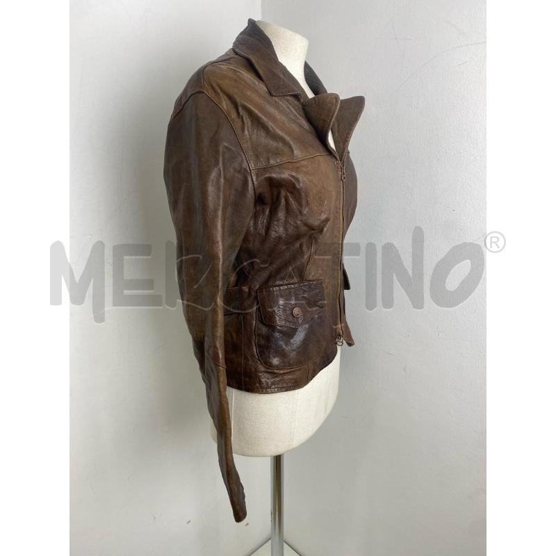 GIACCA DONNA LONDON JACKET SUBWAY PELLE MARRONE | Mercatino dell'Usato Torino c.so traiano 3