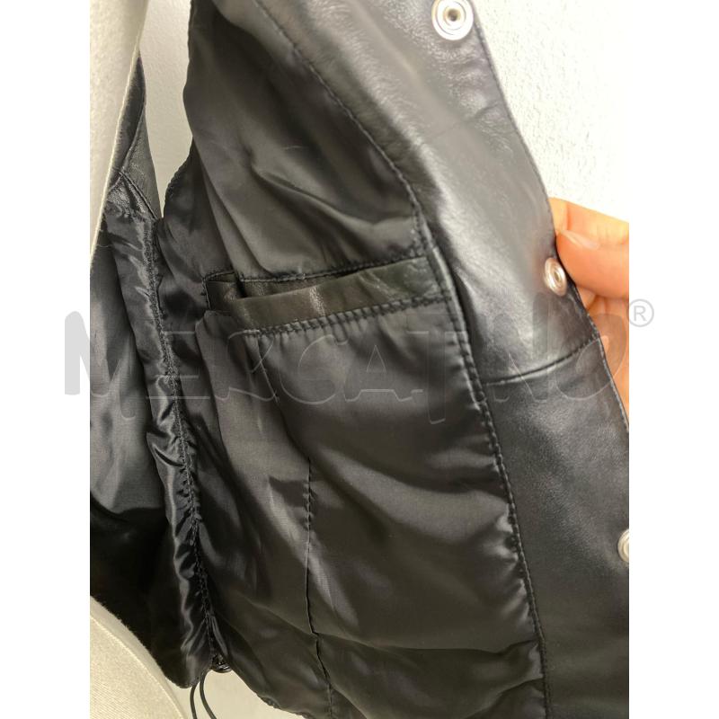 GILET DONNA PELLE NER LACCI | Mercatino dell'Usato Torino c.so traiano 5