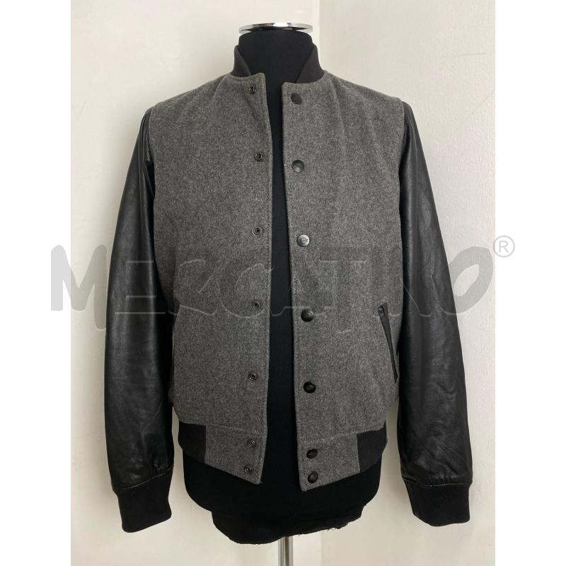 GIUBBOTTO UOMO DICKIES PELLE LANA GRIGIO NERO | Mercatino dell'Usato Torino c.so traiano 1