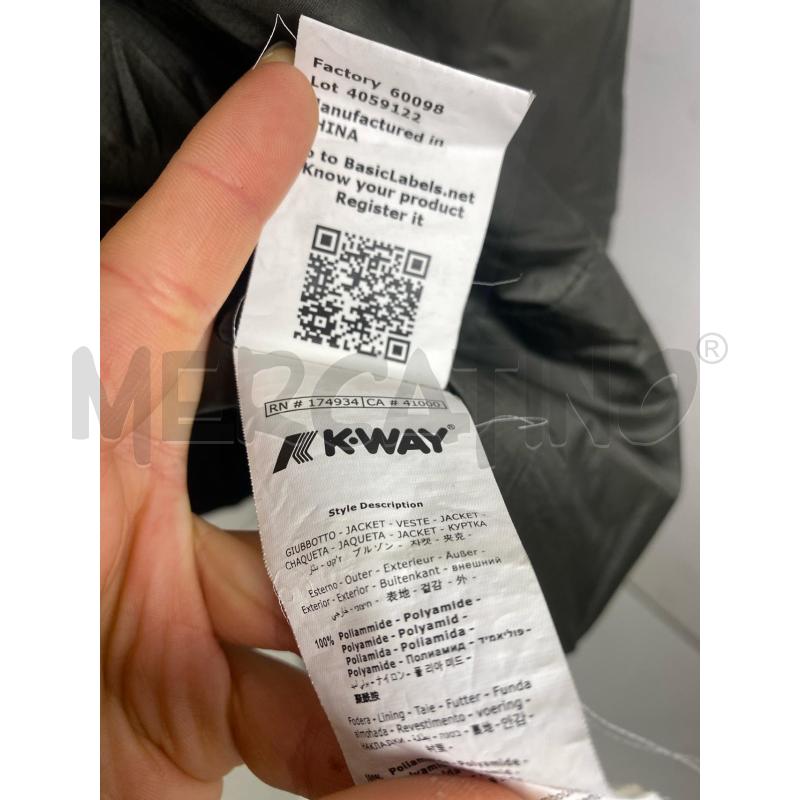 GIUBBOTTO UOMO K-WAY VERDE  | Mercatino dell'Usato Torino c.so traiano 4