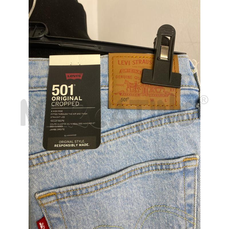JEANS DONNA LEVIS 501 CROPPED AZZUR  | Mercatino dell'Usato Torino c.so traiano 5