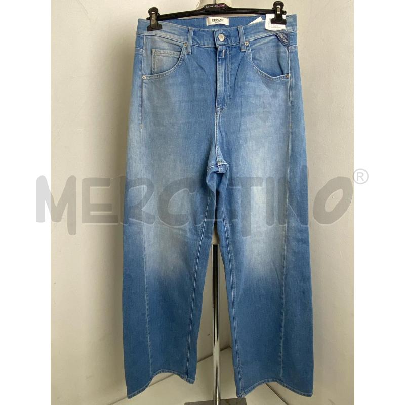 JEANS DONNA REPLAY BAGGY AZZURRO  | Mercatino dell'Usato Torino c.so traiano 1
