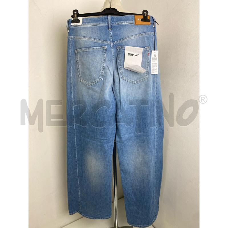 JEANS DONNA REPLAY BAGGY AZZURRO  | Mercatino dell'Usato Torino c.so traiano 4