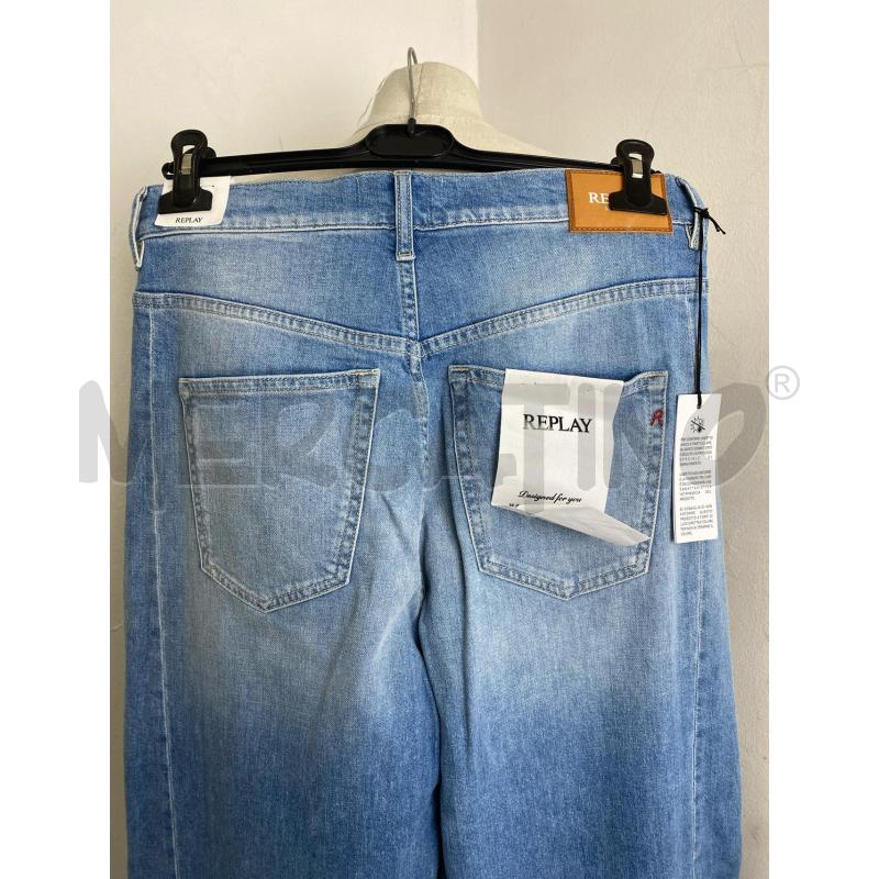 JEANS DONNA REPLAY BAGGY AZZURRO  | Mercatino dell'Usato Torino c.so traiano 5
