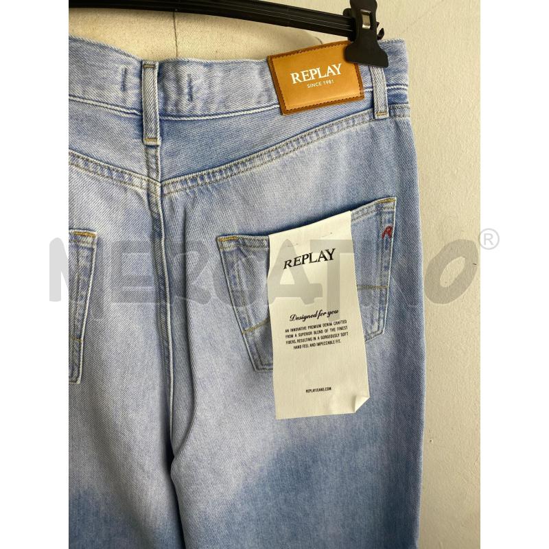 JEANS DONNA REPLAY MARGOTT BAGGY AZZUR | Mercatino dell'Usato Torino c.so traiano 5