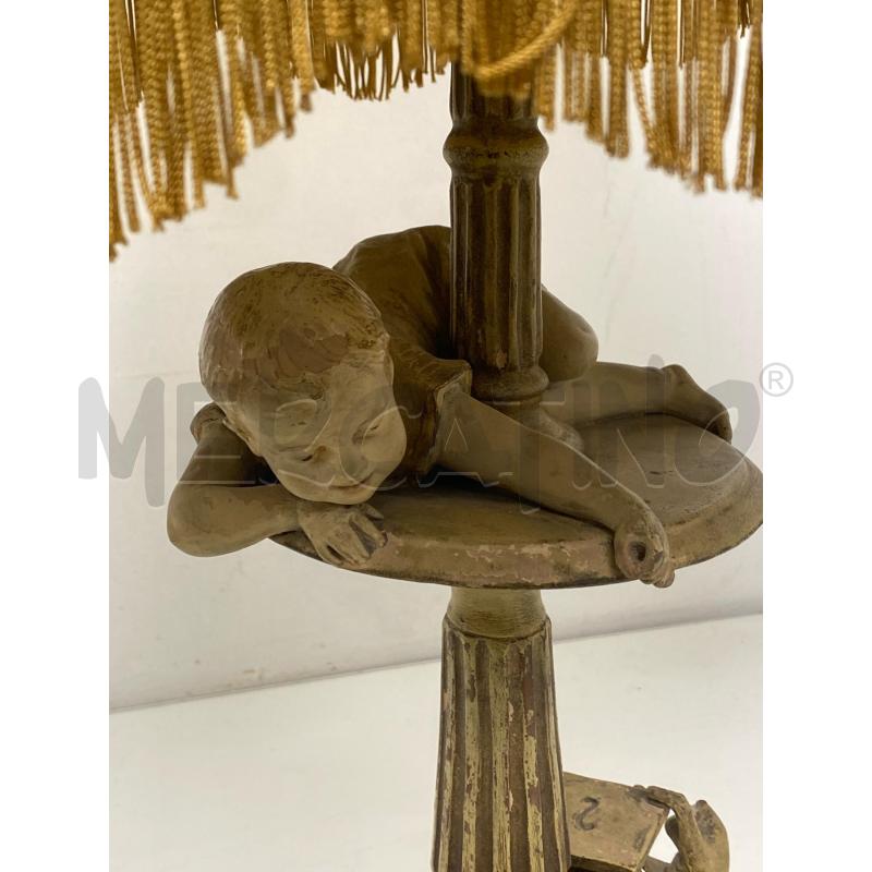 LAMPADA DA TAVOLO TERRACOTTA CON SCULTURA | Mercatino dell'Usato Torino c.so traiano 2