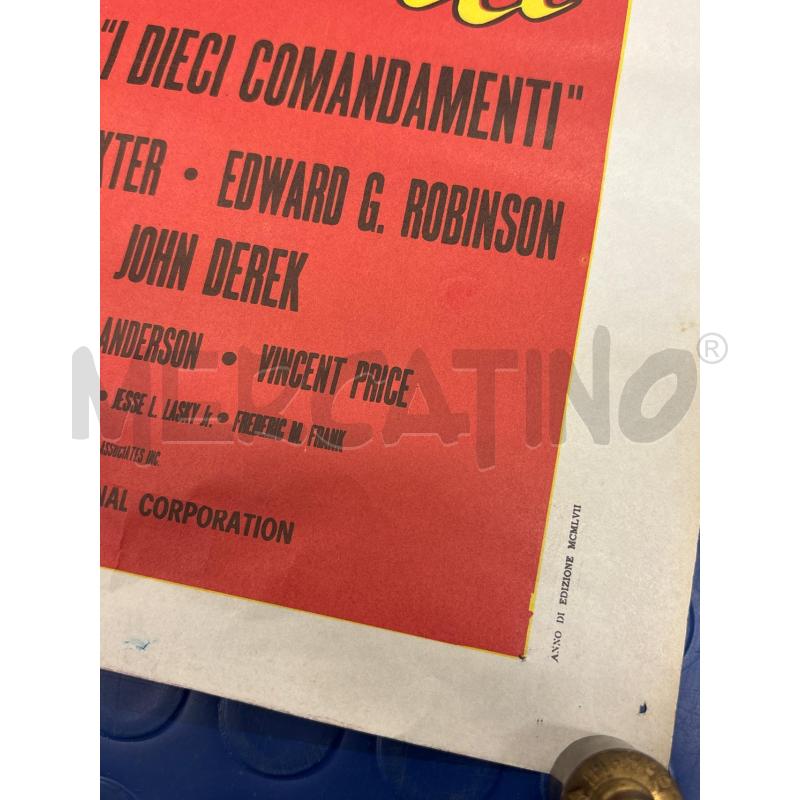 LOCANDINA I DIECI COMANDAMENTI 1957 PARAMOUN PICTURES | Mercatino dell'Usato Torino c.so traiano 2