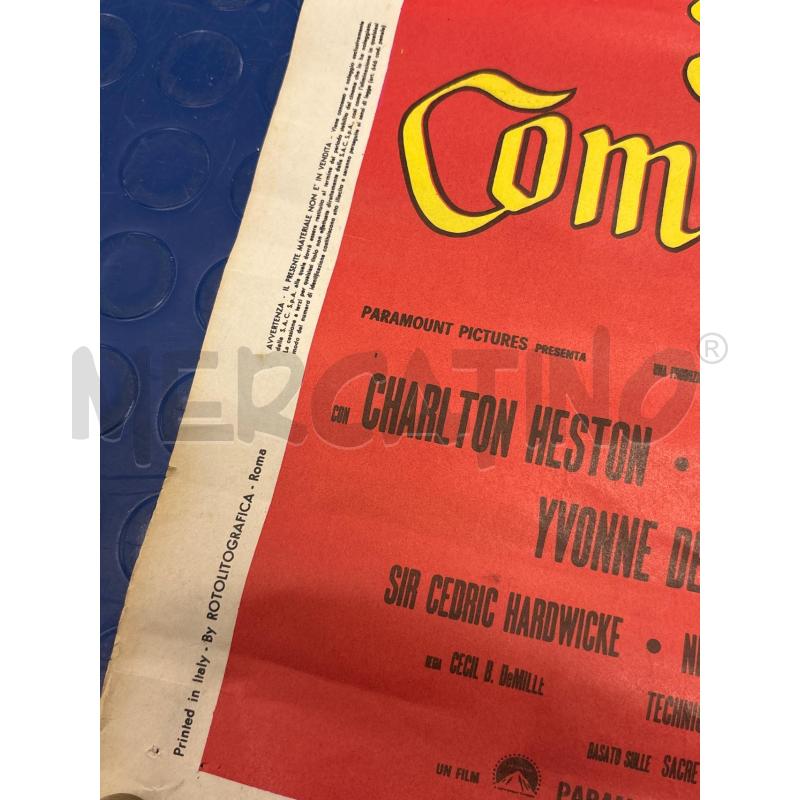 LOCANDINA I DIECI COMANDAMENTI 1957 PARAMOUN PICTURES | Mercatino dell'Usato Torino c.so traiano 3